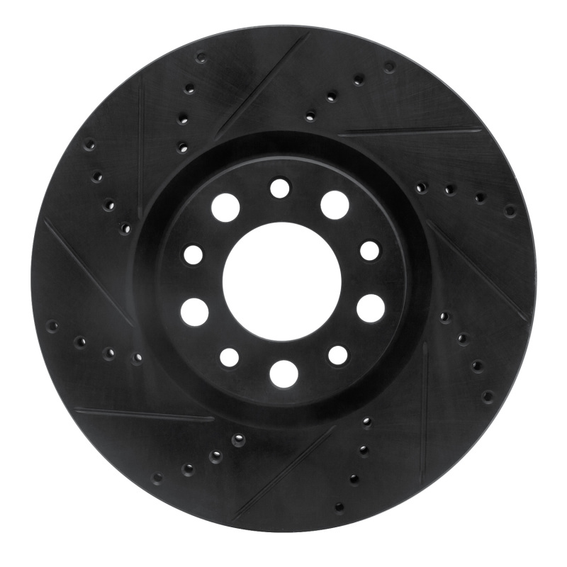 Chrysler 200 Brake Rotor (1) - Front Left - R1 Concepts - Drilled & Slotted - Black - `13-`23 Chrysler 200 Brake Rotor (1) - Front Left - R1 Concepts - Drilled & Slotted - Black - `13-`23